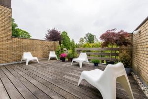 En balkon eller terrasse på Vintage Duplex in Bruges