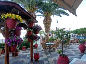 Un restaurante u otro lugar para comer en Hotel Akti