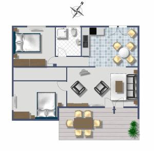 The floor plan of Résidence Miro