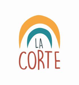 a logo for a coffee shop with a rainbow at La Corte Room & Relax in Rovereto