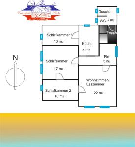 un diagramma a blocchi di un sistema di coordinate di Villa Kaethe Borby a Eckernförde