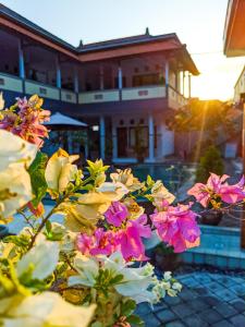 A garden outside Serangan Inn Mimba