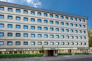 an external view of the hotel athenian palace hotel at Hotel American Palace Eur in Rome