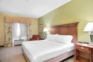 Cama ou camas em um quarto em Holiday Inn Express Hotel & Suites DFW West - Hurst, an IHG Hotel