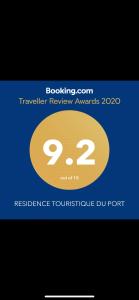 アルジェにあるRESIDENCE TOURISTIQUE DU PORTの番号の付いた応答窓のスクリーンショット