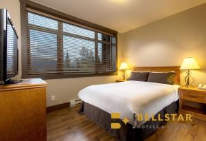 Uma TV ou centro de entretenimento em Palliser Lodge — Bellstar Hotels & Resorts