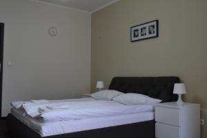 Uma cama ou camas num quarto em Rakhiv Hotel & Apartments