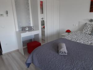 Szalók Spa Apartman Egerszalók 객실 침대