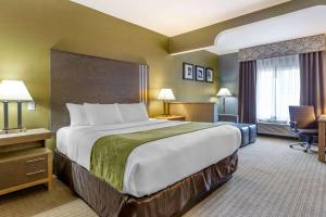 Un pat sau paturi într-o cameră la Comfort Suites Southgate-Detroit