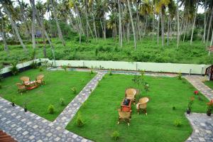 A garden outside Royal KazBay Beach Resort