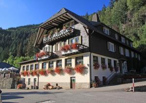 budynek z kwiatami na boku w obiekcie Hotel Waldeck in Todtnau w mieście Todtnau