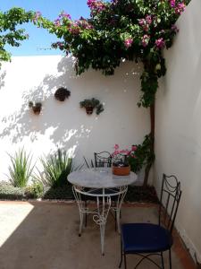 A balcony or terrace at Pousada Cris Garden Bed&Breakfast