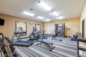 a fitness room with treadmills and ellipticals at Candlewood Amarillo-Western Crossing, an IHG Hotel in Amarillo