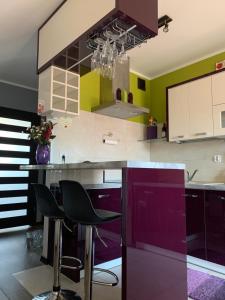 ครัวหรือมุมครัวของ Silver Mazury Apartament