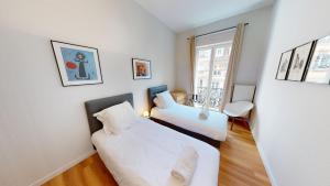 Bleu Mésange - 2 Bedrooms and 2 Bathrooms 객실 침대