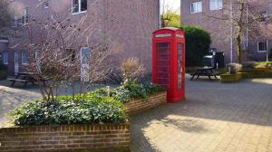 A garden outside Condo Gardens Leuven - Budget Studio Twin