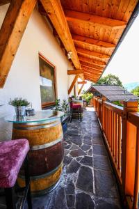 A balcony or terrace at Kia Ora Hotel Restaurant