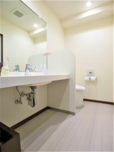 uma casa de banho com um lavatório e um WC em SHIN YOKOHAMA SK HOTEL - Non Smoking - Vacation STAY 86111 em Yokohama