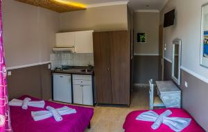 A kitchen or kitchenette at Kyano Studios-Sotiria studios