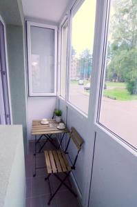 En balkong eller terrasse på Apartamentai Domeva