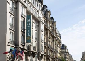 ein Schild an der Seite eines Gebäudes in der Unterkunft Abaca Messidor by Happyculture in Paris