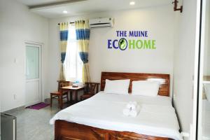 Giường trong phòng chung tại The Muine Eco Home