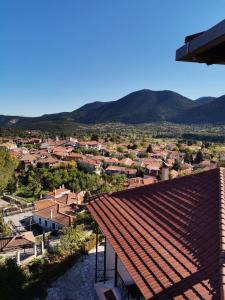 widok na miasto z dachu budynku w obiekcie Guesthouse Panorama w mieście Vytina