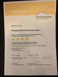 Certificat, premi, rètol o un altre document de Harzstübl25