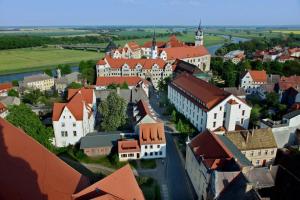 Utsikt over Torgau, enten fra leiligheten eller fra et annet sted