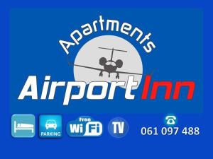 Apartments Airport Inn في Dubrave Gornje: صورة طائرة هليكوبتر مع شعار nederlands airoptom