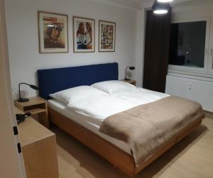 Tempat tidur dalam kamar di Appartment Zentrum Wels