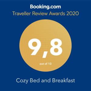 ใบรับรอง รางวัล เครื่องหมาย หรือเอกสารอื่น ๆ ที่จัดแสดงไว้ที่ Cozy Bed and Breakfast