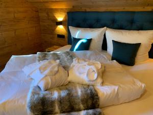 Chalet RelaxAlp Garfrescha में एक कमरे में एक या कई बेड