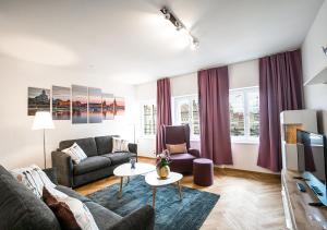 Familienapartment mit Blick zur Frauenkirche休息區