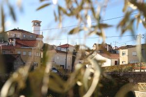 uitzicht op een stad met gebouwen op de achtergrond bij Casa do Boco in Oliveira do Hospital