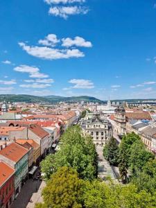 Almennt útsýni yfir borgina Košice eða útsýni yfir borgina eins og það er í íbúðinni