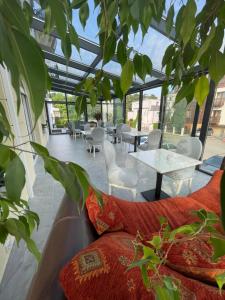 A seating area at Moris Boutique Beach Hotel