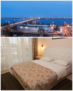 Krevet ili kreveti u jedinici u objektu Staybridge Mini-Hotel in Most City PANORAMIC RIVER VIEW