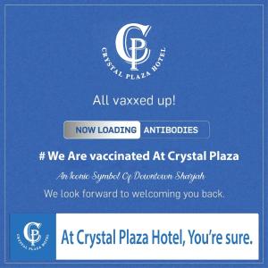 Crystal Plaza Hotel tesisinde sergilenen bir sertifika, ödül, işaret veya başka bir belge