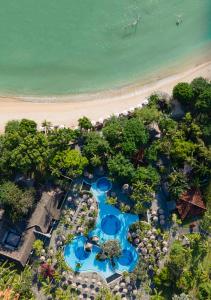 an aerial view of a resort near the beach at Meliá Bali in Nusa Dua