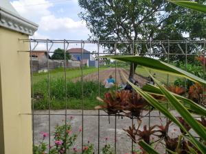 um portão num jardim com algumas plantas em Ma Maison Guest House em Yogyakarta