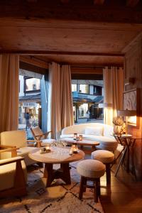 พื้นที่นั่งเล่นของ Hotel Mont Blanc Megève