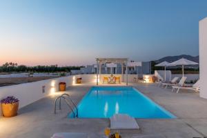 Naxian Lounge Villas في ناكسوس تشورا: مسبح على سطح منزل