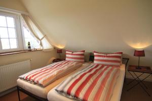 A bed or beds in a room at Weitblick