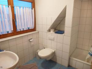 ein Bad mit einem WC und einem Waschbecken in der Unterkunft Apartment Dieboldshof by Interhome in Neuried