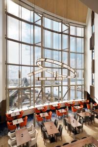 A seating area at Shangri-La Sydney