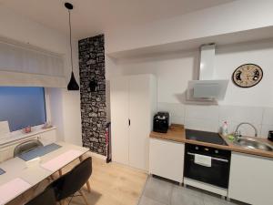 Virtuvė arba virtuvėlė apgyvendinimo įstaigoje Apartamenty Cieplicka 20