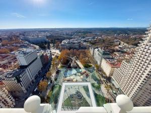 Uma visão geral de Madri ou uma vista da cidade tirada do hotel