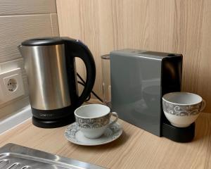 Kaffemaskin og/eller vannkoker på Ferienwohnung Lange