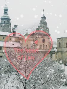 The heart of Lviv om vinteren